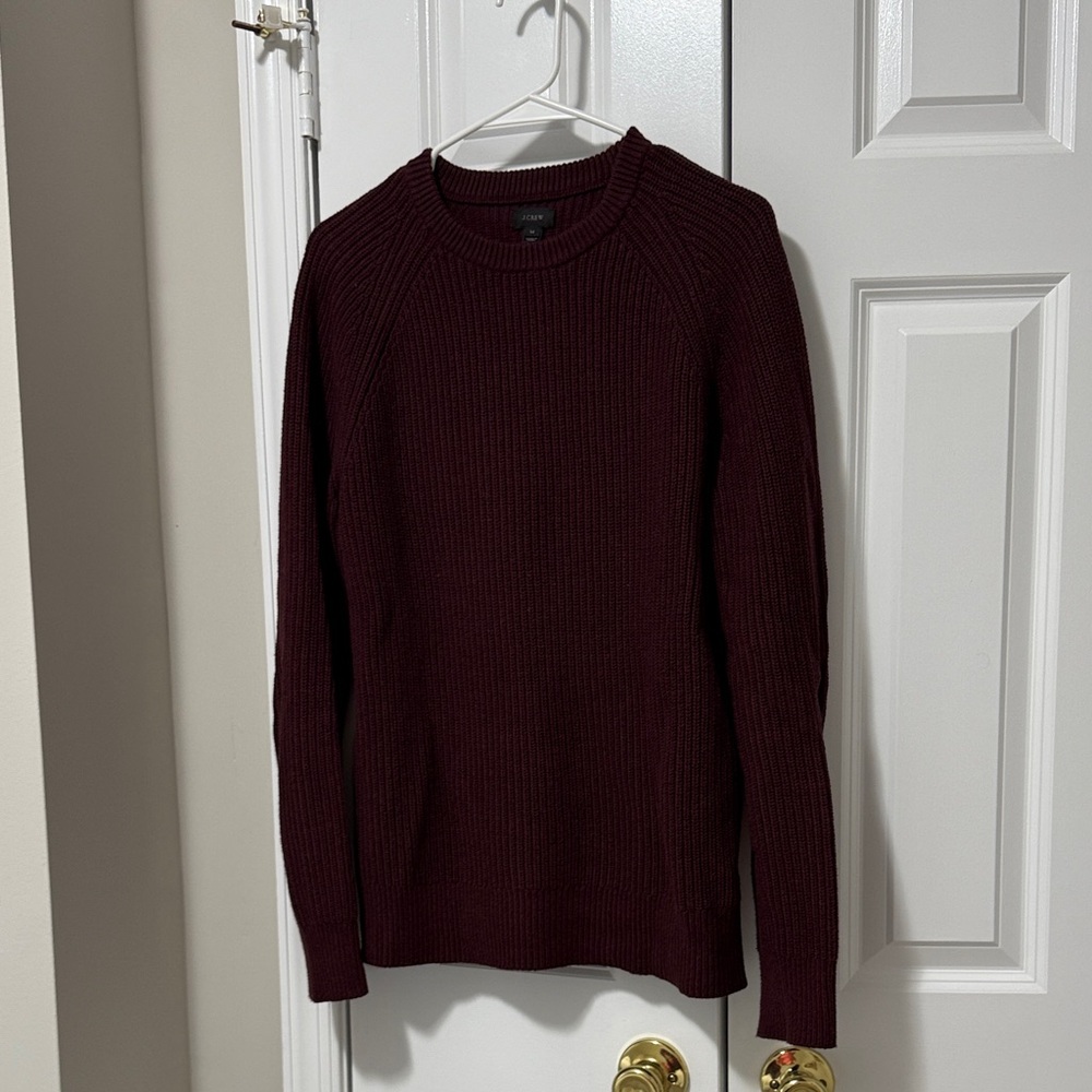 J. Crew Men's Dark Red Crewneck Sweater